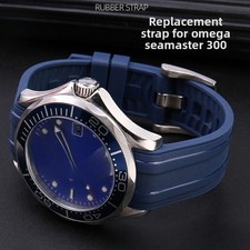 For Omega Seamaster 300 Quality Silicone Diving Watch Straps Mens Band 20mm 22mm