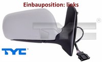 Tyc 337-0076 AußEnspiegel Links Spiegel AußEn FüR Seat FüR Vw
