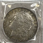 Morgan Silver Dollar 1896 $1 Coin Circulated 0.9 Fineness Uncertified,