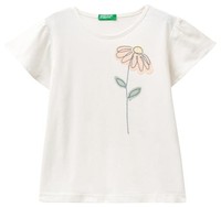 T-Shirt MäDchen United Colors Of Benetton 3096G10Dy Creme 0Z3 82