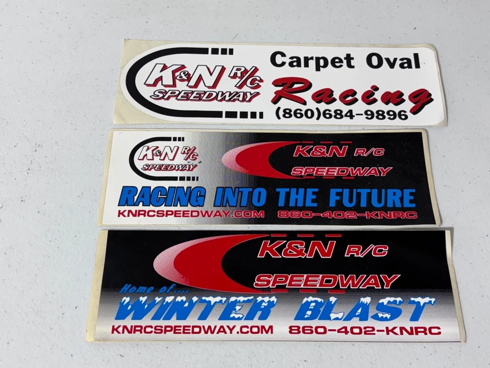 Vintage K&N R/C RC RACEWAY Bumper Sticker NOS Carpet Oval Racing Winter Blast - Image 4 of 4
