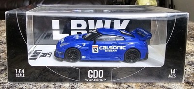 Extremely Rare Time Micro x GDO Wokeshop 1/64 Nissan GTR LBWK Calsonic INNO64