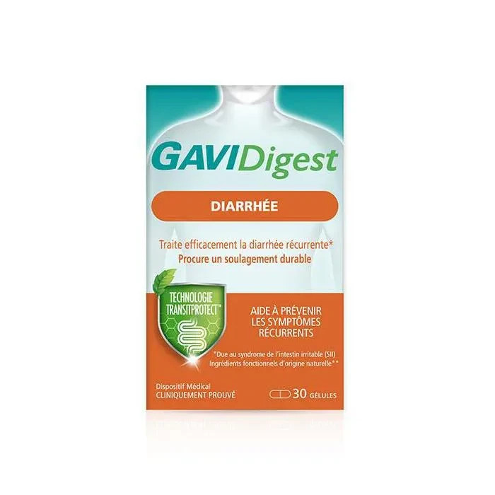 Diarrhée et spasmes : GAVIDigest 30 gélules pour calmer les douleurs abdominales