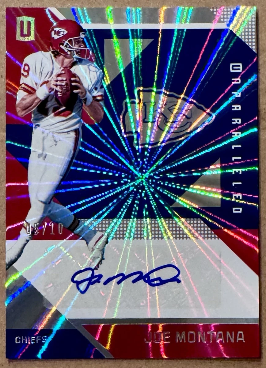 Panini Joe Montana Autographed Football Sports Trading Cards