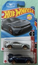 HOT WHEELS FORD MUSTANG GTD Lot of 2 Colors Silver & Blue