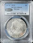 1878 7/8TF $1 Morgan Silver Dollar, PCGS MS 64, Bright White #066226