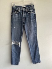 GRLFRND Denim Karolina High-Rise Skinny Jeans size 24 100% Cotton Made in USA