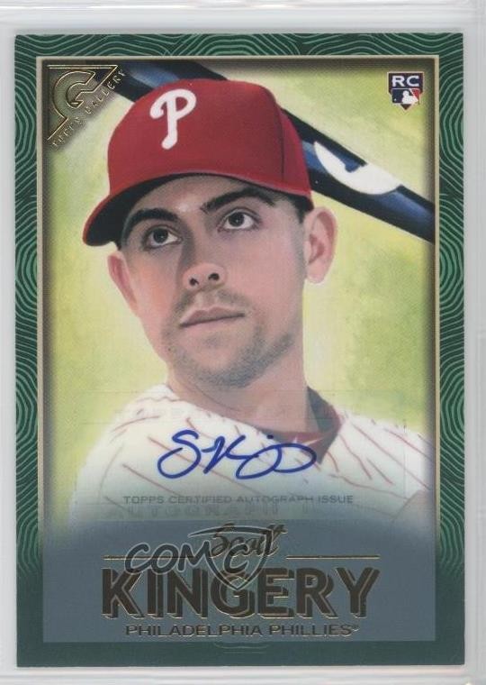 2018 Topps Gallery Green Auto 48/99 Scott Kingery #7 Rookie Auto RC 3q5