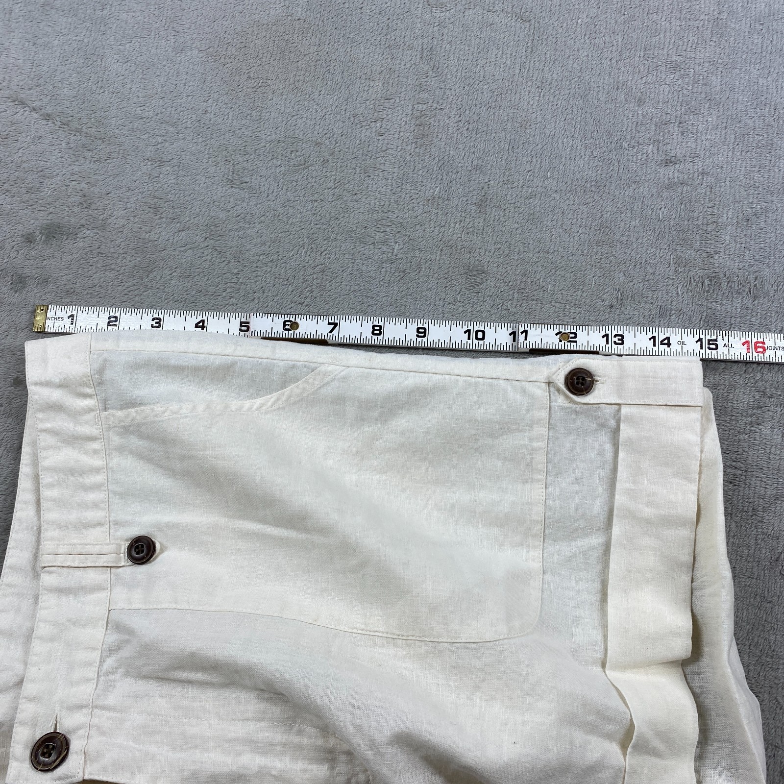 Patagonia Chino Cuffed Shorts Womens 12 Cream Off White Island Hemp Roll Up Cuff thumbnail 8