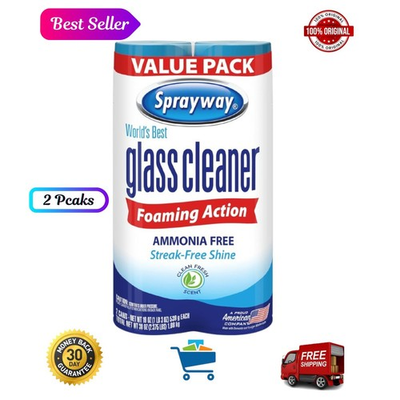 #ad #ad World’s Best Glass Cleaner 19 oz 2 Pack Ammonia Free Streak Free $7.28