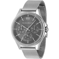 Technomarine Women's Watch MoonSun Charcoal Dial Silver Tone Case TM-822048