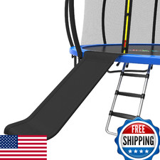 Trampoline Ladder and Slide Kit - Universal 3 Steps Stair Slide with Buffer, Eas