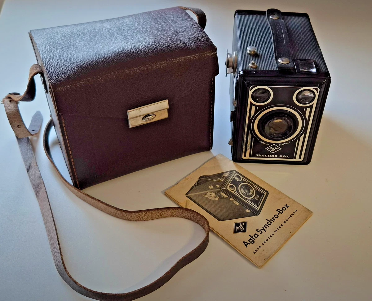 Appareil Photo Vintage Agfa Synchro Box – Fabriqué En Allemagne – Noir – Kompakt
