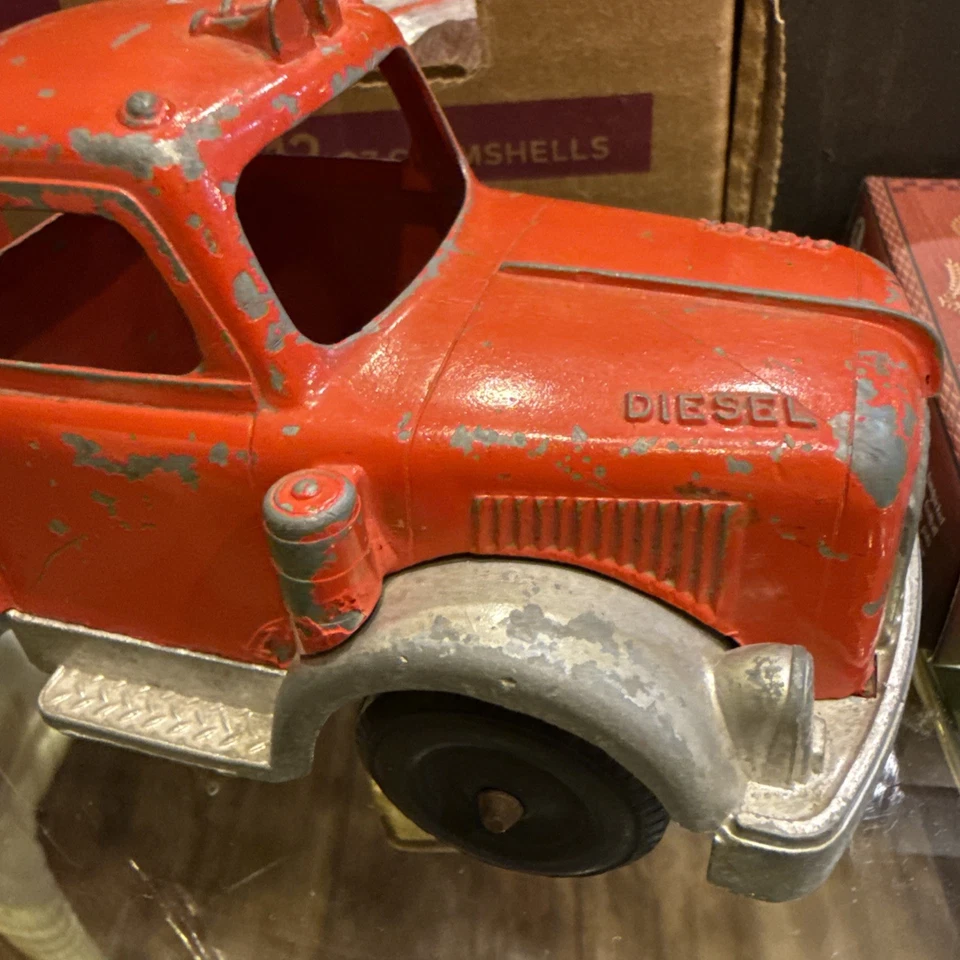 * JUGUETE HUBLEY KIDDIE AÑOS 50 14" LARGO FUNDIDO A PRESIÓN TRANSPORTADOR AUTOMÁTICO No. 492 Foto 3 de 4