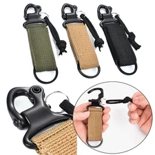 Tactical Molle Key Ring Gear Key Keeper Nylon Belt Keychain Webbing Clip Buckle