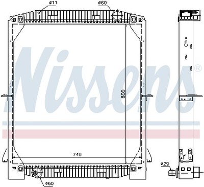 Nissens 61973A radiator, engine cooling for Iveco