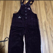 Mickey for Kids Disney Mickey Mouse Purple Corduroy Bib Overalls Size 14