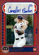 2025 USA Stars and Stripes 15U National Team Signatures Red #8 Camden Boehm /99