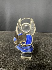 Angel. Stained Glass Angel Singing Glass Metal 5  Tall