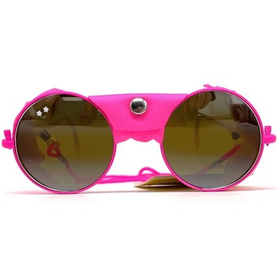 Vintage CEBE 246 glacier sunglasses - France 1990's - Medium - Pink / Mirrored