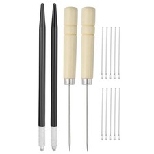 Doll Hair Rooting Holders Kit, 0.6mm Rerooting Needles, Black