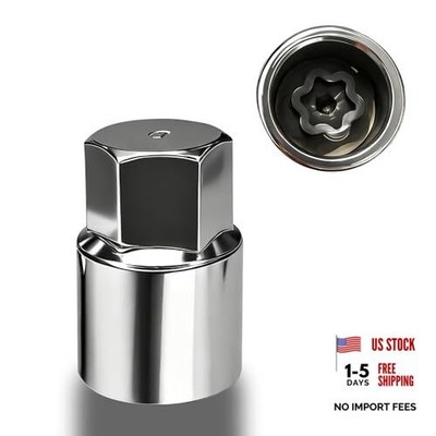 D-Wheel Lock Key Locking Lug Nuts Key Removal Tool for Toyota Lexus Silver