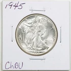 1945 50C Walking Liberty Half Dollar in Choice BU Condition #6446