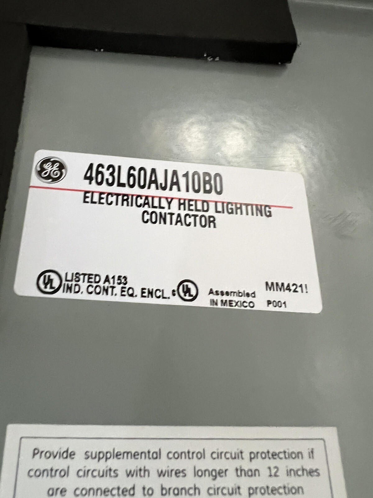 NEW GE CR460B LIGHTING CONTACTOR CR460XP32 IN ENCLOSURE CR460XE1D BRAND NEW eBay