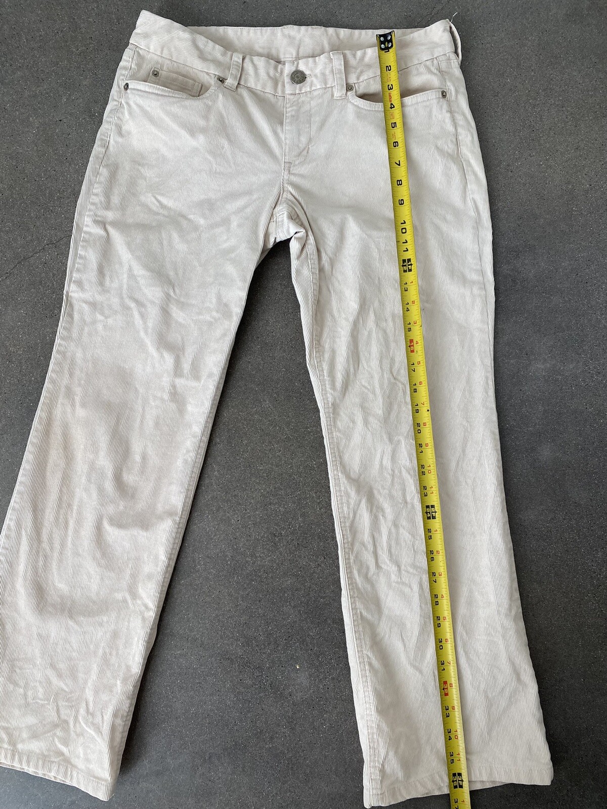 J.Crew favorite fit Ivory corduroys men's 31 S eBay