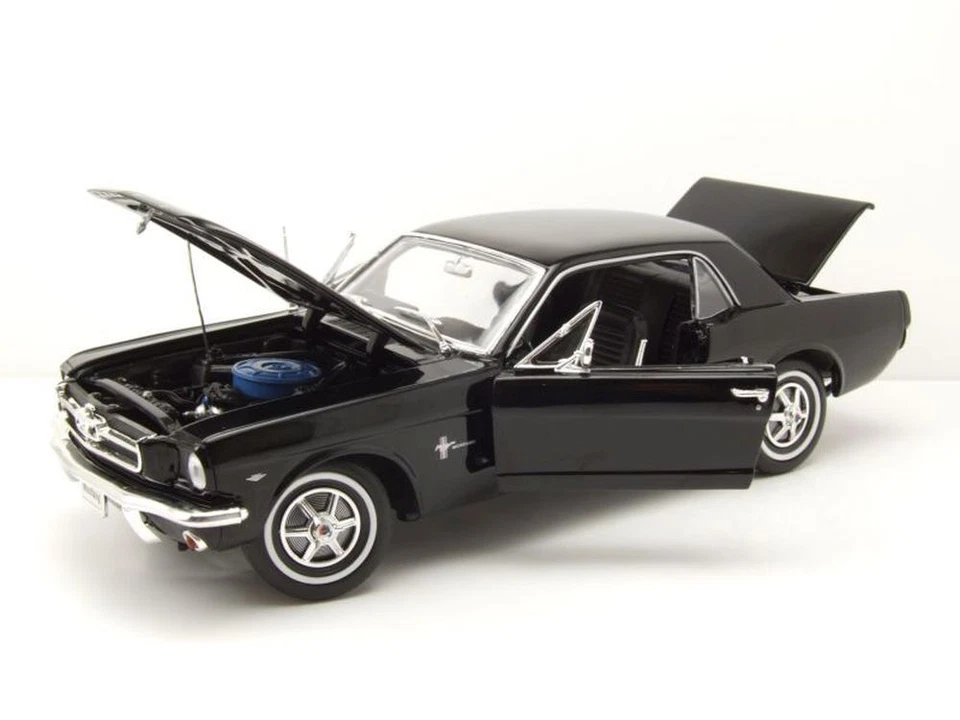 Ford Mustang Coupe 1964,5 Nero Modellino 1:18 Welly - Immagine 4 di 4