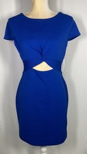 B. Darlin Junior  Dress 11/12 Sheath Bodycon Keyhole Stretchy Blue Party  New