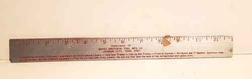 MAYES BROTHERS TOOL MANUFACTURING CO JOHNSON CITY TN TENNESSEE METAL 12 ...
