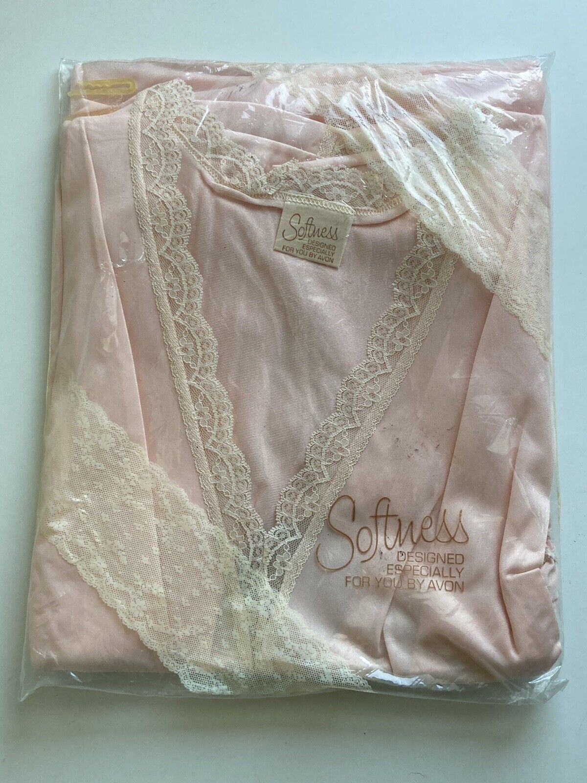 NEW Vintage Nightgown Robe Set Avon Softness Brand Pink Sz 16-18 NEW OLD STOCK