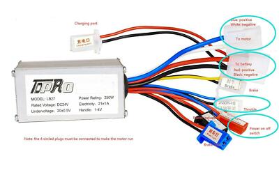Ebike Controller 24V/36V/48V 250W/350W/500W/800W elektrische fiets motor geborsteld controller DC elektrische fiets controller e-bike accessoires borstelloze motor controller (kleur: 24V 250W Ebike Controller 24V/36V/48V 250W/350W/500W/800W elektrische fiets motor geborsteld controller DC elektrische fiets controller e-bike accessoires borstelloze motor controller (kleur: 24V 250W