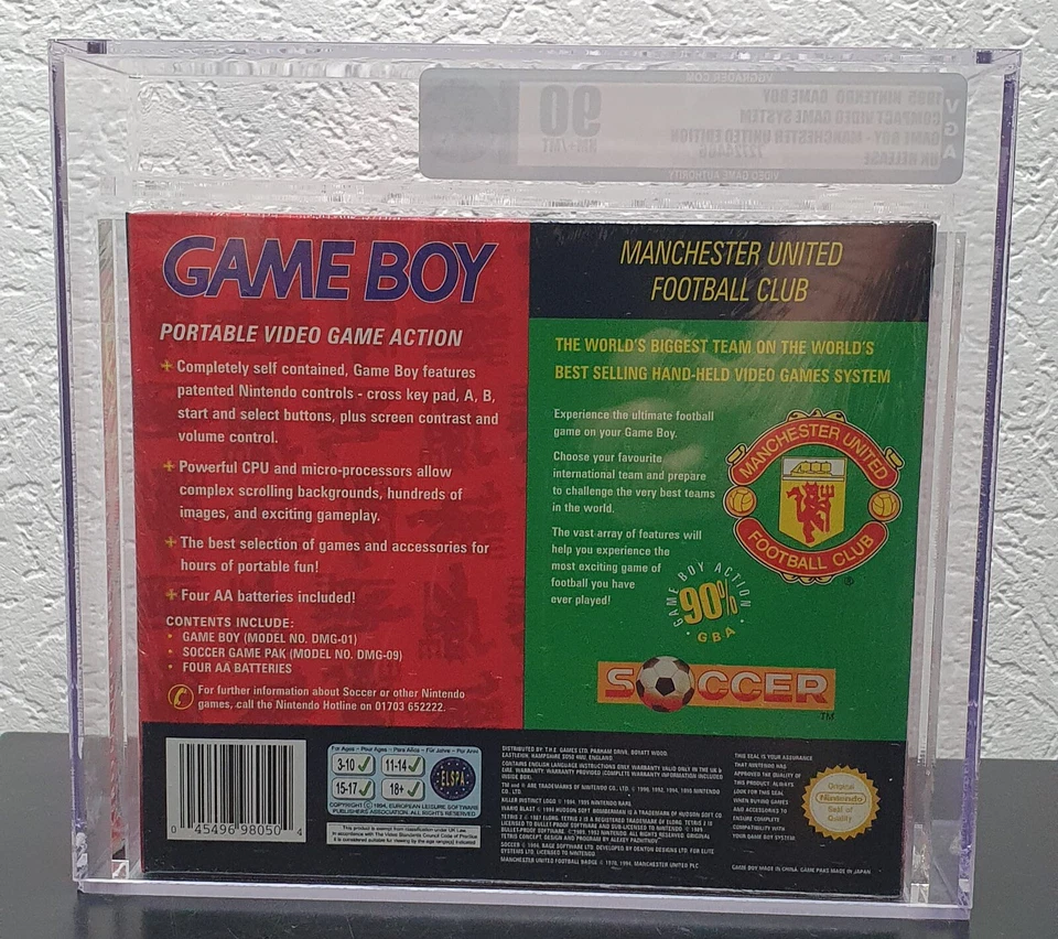 Nintendo Gameboy VGA 90 scellé 1995 Manchester United Edition Game Boy Wata - Photo 2/4
