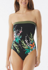 Vince Camuto Women's Printed Corset-Back One-Piece Swimsuit Size 6 New