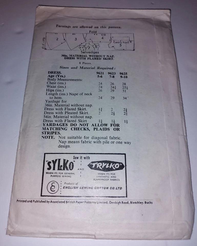 Vintage BLACKMORE So Easy 9621 Dress with Flared Skirt Size 5 6 Years - Image 2 of 2