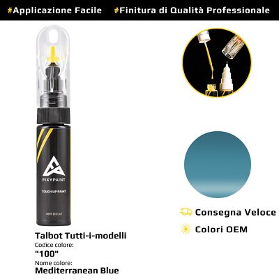 Touch Up Paint for Talbot All Models Cod: 100 Mediterranean Blue