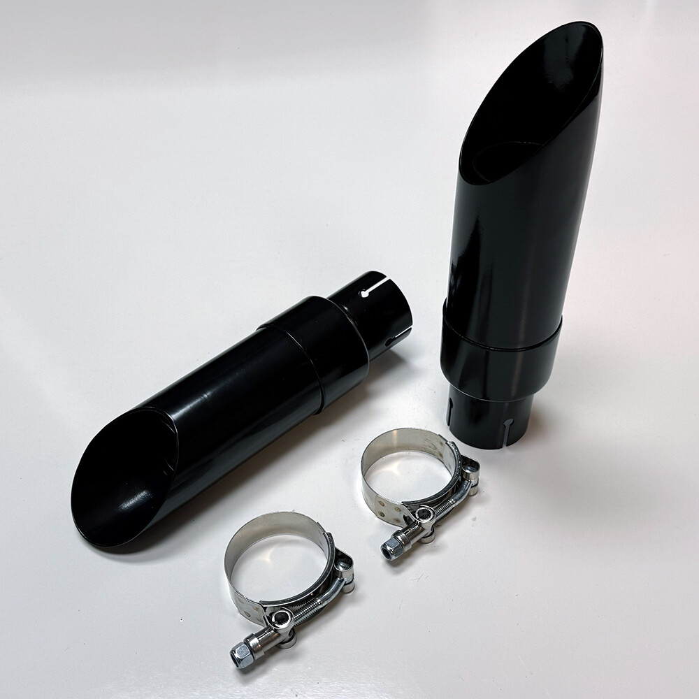 ショートキング Shorty GP Exhaust BLACK Tips FOR Harley Davidson Road King 95-16 W