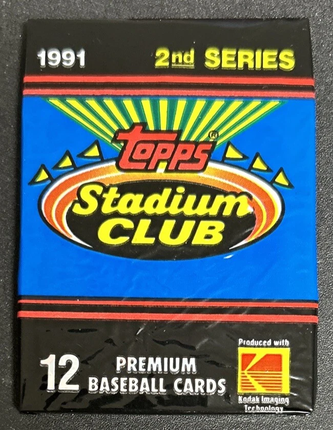 Paquete de tarjetas de béisbol 1991 Topps Stadium Club Hal Morris Reds mostrando en la parte posterior Foto 2 de 2