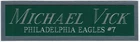 MICHAEL VICK EAGLES NAMEPLATE FO AUTOGRAPHED Signed Football HELMET JERSEY PHOTO