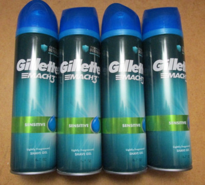 [4-pack] Gillette Mach3 Complete Defense Sensitive Shave Gel 6.7 oz