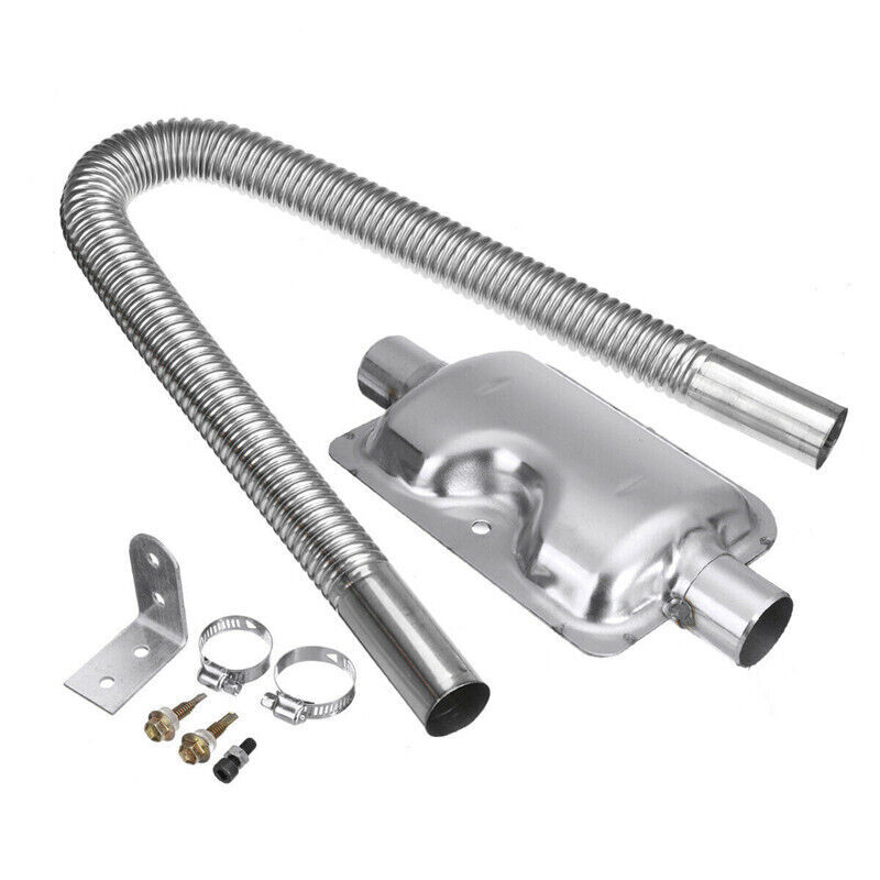 60cm/2ft Stainless Steel Car Parking Diesel Heater Exhaust Pipe Hose Tube  Kit | eBay