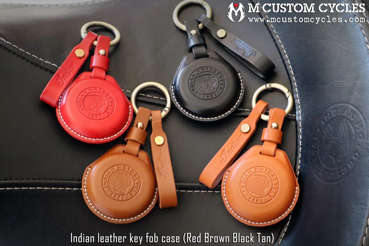 Indian motorcycle key fob leather cases