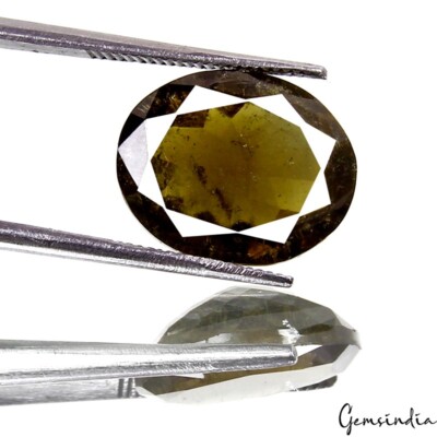 7.80 Ct 14x11mm Certified Oval Natural Green Tourmaline Unheated Mozambique Gem
