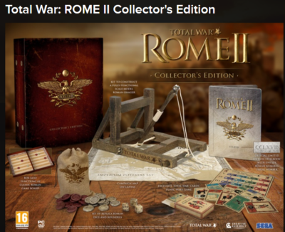 Rome Total War 2 II Collector's Edition (PC, DVD-ROM) Not Sealed