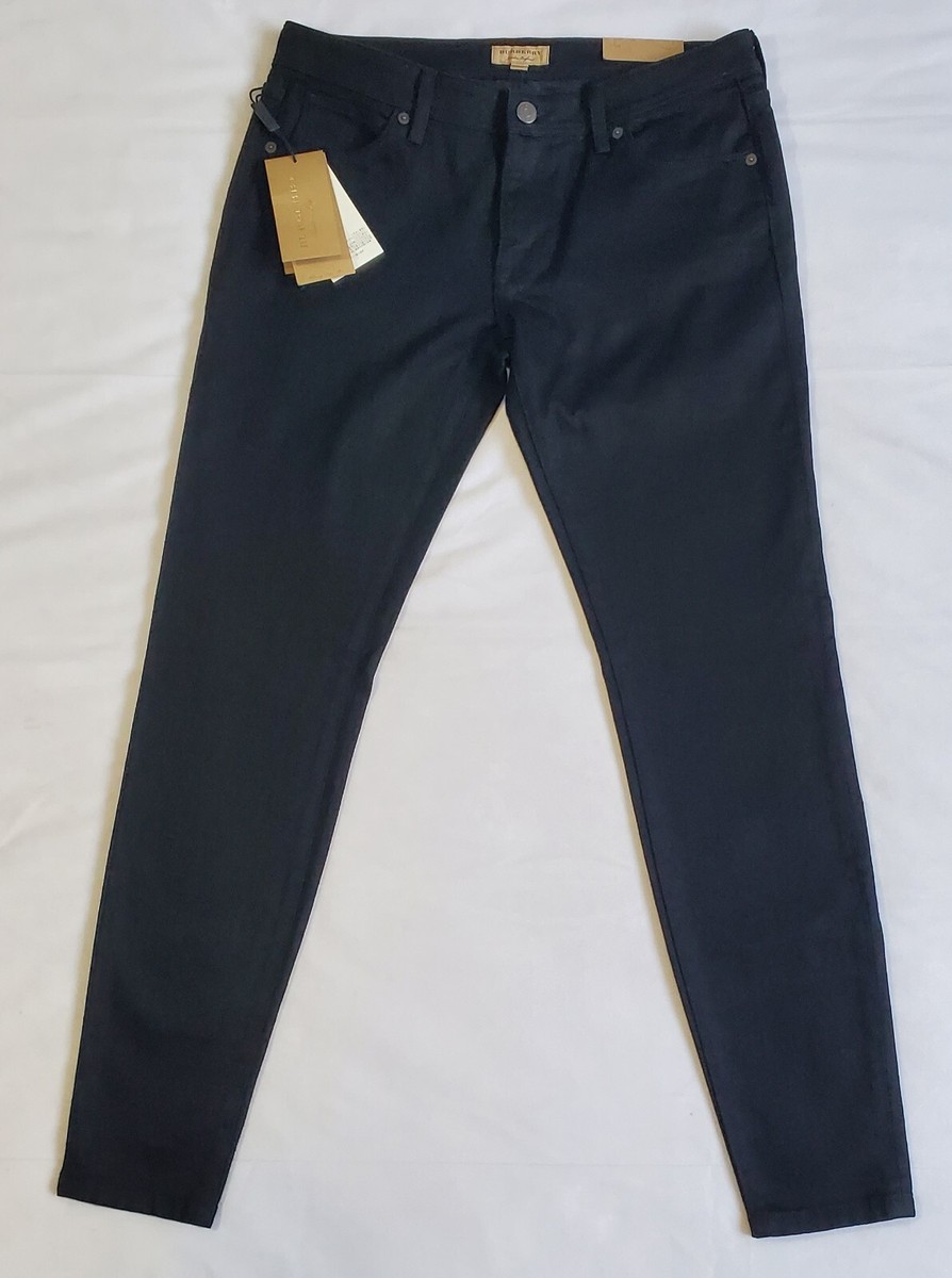 Burberry London Low-Rise Skinny Women's Stretch Jeans in Black