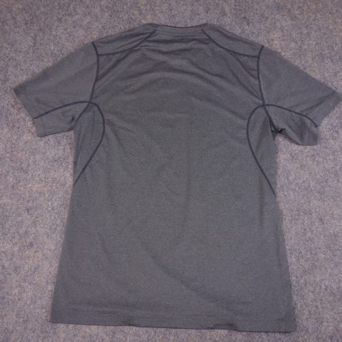 Nike Pro Combat Shirt Large Fitted Gray Short Sleeve Active Casual Mens - Picture 6 of 9