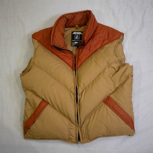 Altra Puffer Vest Tan / Orange Vintage 1980s Large Colorado Made in USA - Picture 2 of 6