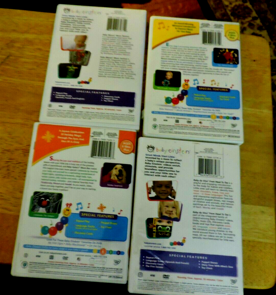 baby einstein SET OF 4 DVDs: AGES 3-9 MONTHS | eBay
